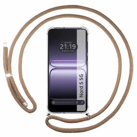Funda Colgante Transparente para Oneplus Nord 5 5G con Cordon Camel