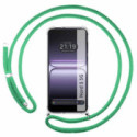 Funda Colgante Transparente para Oneplus Nord 5 5G con Cordon Verde Agua