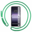 Funda Colgante Transparente para OnePlus Nord CE5 5G con Cordon Verde Agua