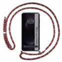 Funda Colgante Transparente para Samsung Galaxy S25 Edge 5G con Cordon Rosa / Dorado