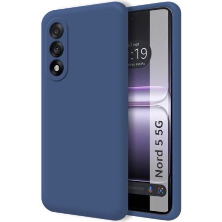 Funda Silicona Líquida Ultra Suave para Oneplus Nord 5 5G color Azul