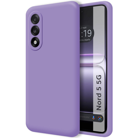 Funda Silicona Líquida Ultra Suave para Oneplus Nord 5 5G color Morada