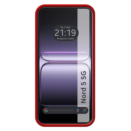Funda Silicona Líquida Ultra Suave para Oneplus Nord 5 5G color Roja