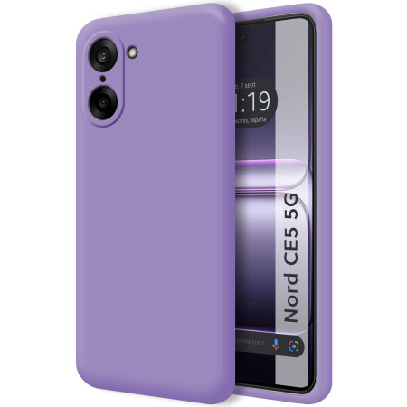 Funda Silicona Líquida Ultra Suave para OnePlus Nord CE5 5G color Morada