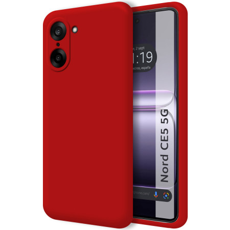 Funda Silicona Líquida Ultra Suave para OnePlus Nord CE5 5G color Roja