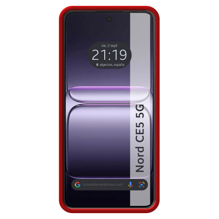 Funda Silicona Líquida Ultra Suave para OnePlus Nord CE5 5G color Roja