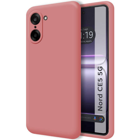 Funda Silicona Líquida Ultra Suave para OnePlus Nord CE5 5G color Rosa