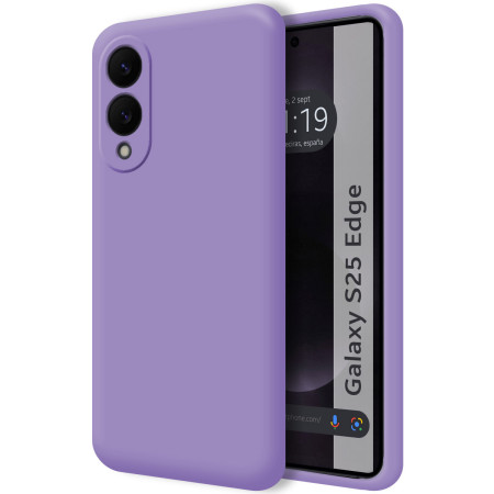 Funda Silicona Líquida Ultra Suave para Samsung Galaxy S25 Edge 5G color Morada