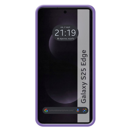 Funda Silicona Líquida Ultra Suave para Samsung Galaxy S25 Edge 5G color Morada