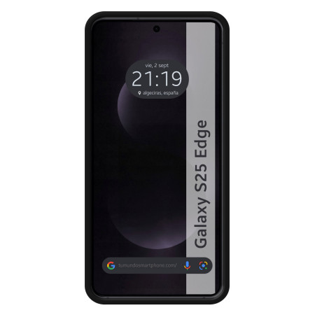 Funda Silicona Líquida Ultra Suave para Samsung Galaxy S25 Edge 5G color Negra