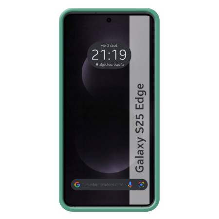 Funda Silicona Líquida Ultra Suave para Samsung Galaxy S25 Edge 5G color Verde