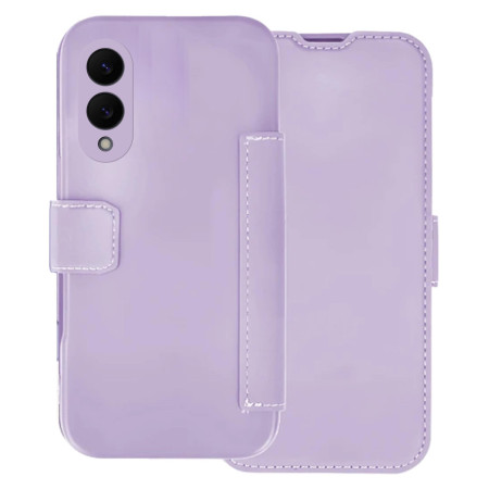Funda Silicona Suave con Tapa para Samsung Galaxy S25 Edge 5G color Morada
