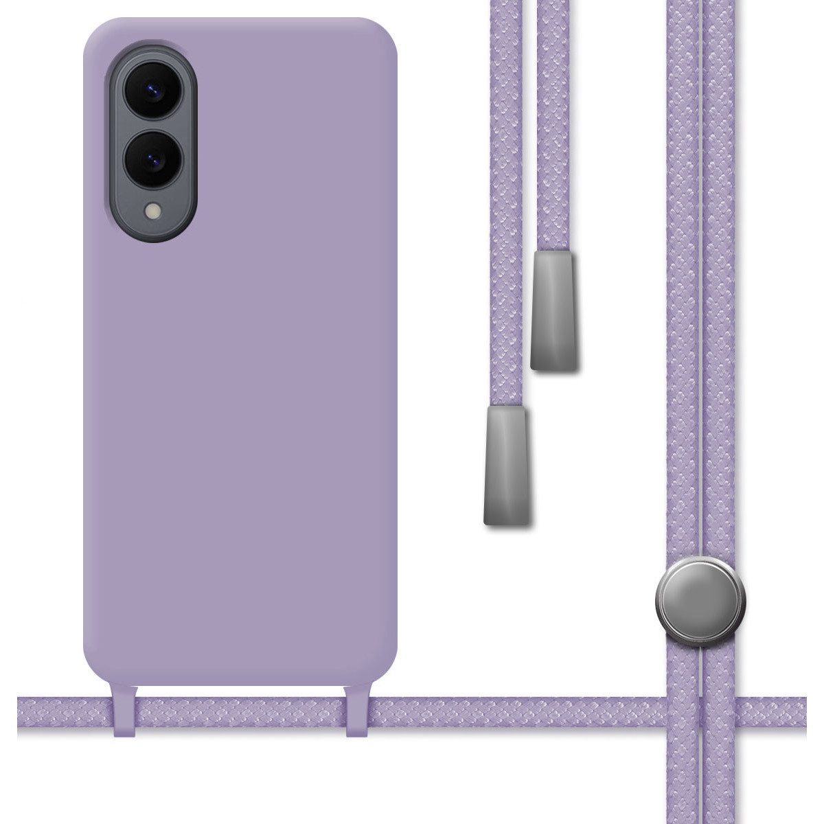 Funda Silicona Líquida con Cordón para Samsung...