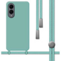 Funda Silicona Líquida con Cordón para Samsung Galaxy S25 Edge 5G color Verde