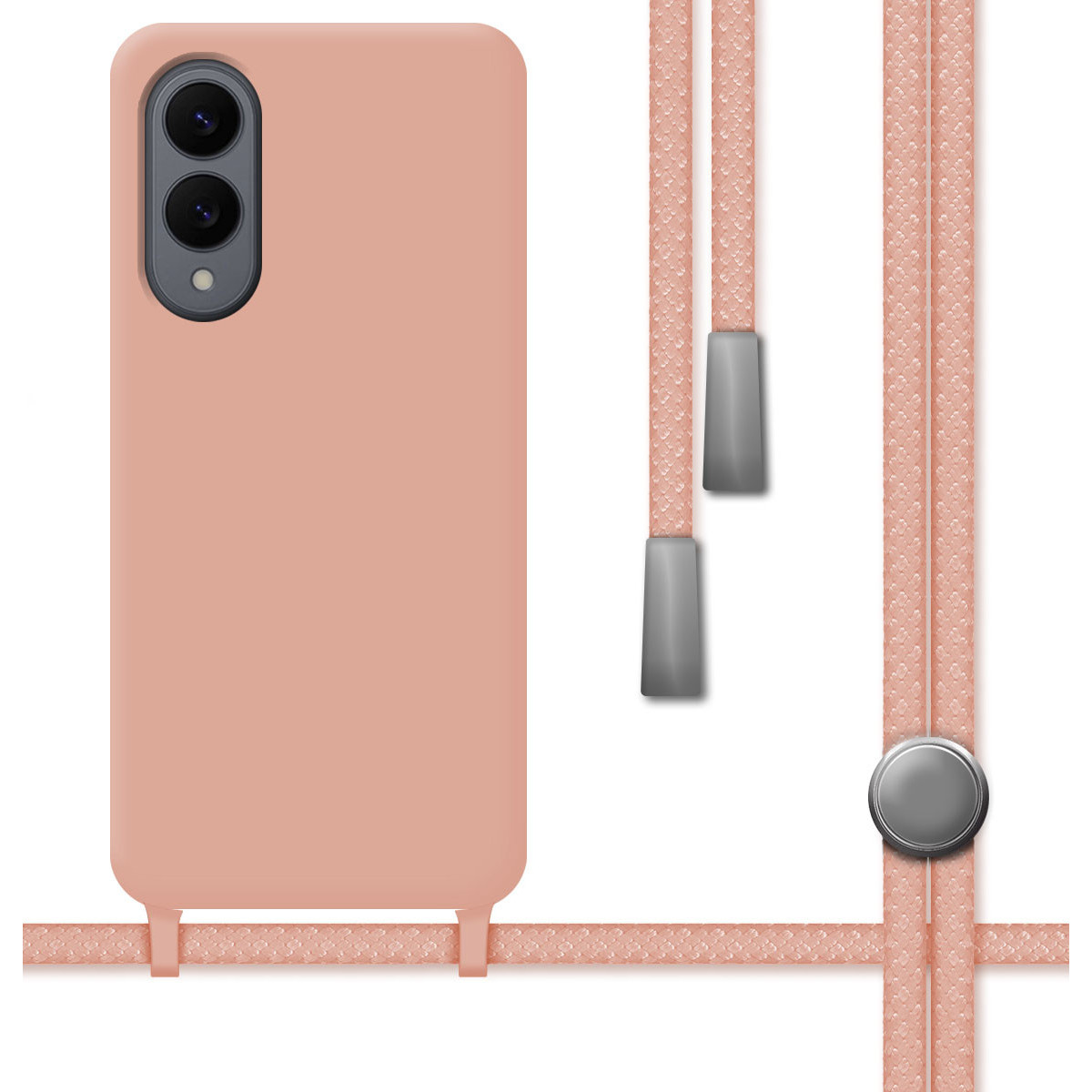 Funda Silicona Líquida con Cordón para Samsung...