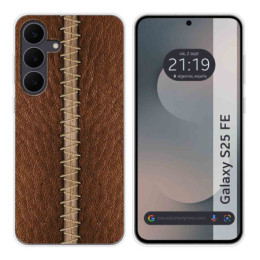 Funda Silicona para Samsung Galaxy S25 FE 5G diseño Cuero...
