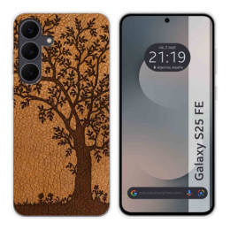 Funda Silicona para Samsung Galaxy S25 FE 5G diseño Cuero...