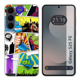 Funda Silicona para Samsung Galaxy S25 FE 5G diseño Comic...