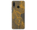 Funda Gel Transparente para Huawei P Smart Plus Diseño Hojas Dibujos