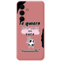 Funda Silicona Líquida Rosa para Samsung Galaxy S25 FE 5G diseño Vaca Dibujos