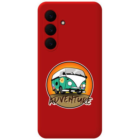 Funda Silicona Líquida Roja para Samsung Galaxy S25 FE 5G diseño Adventure Dibujos