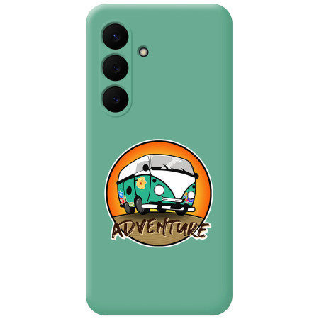 Funda Silicona Líquida Verde para Samsung Galaxy S25 FE 5G diseño Adventure Dibujos