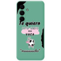 Funda Silicona Líquida Verde para Samsung Galaxy S25 FE 5G diseño Vaca Dibujos