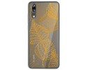 Funda Gel Transparente para Huawei P20 Diseño Hojas Dibujos