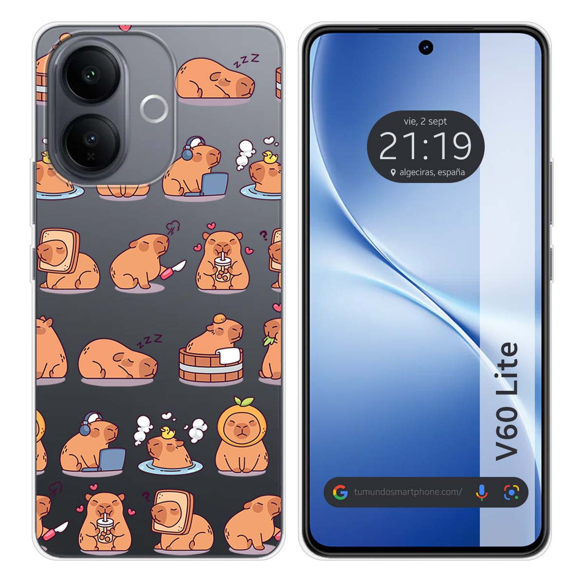 Funda Silicona Transparente para Vivo V60 Lite...