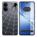 Funda Silicona Transparente para Vivo V60 Lite 5G diseño Araña Dibujos