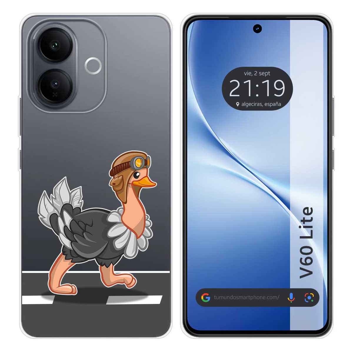 Funda Silicona Transparente para Vivo V60 Lite...