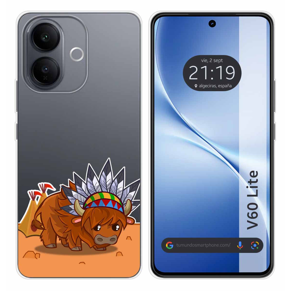 Funda Silicona Transparente para Vivo V60 Lite...