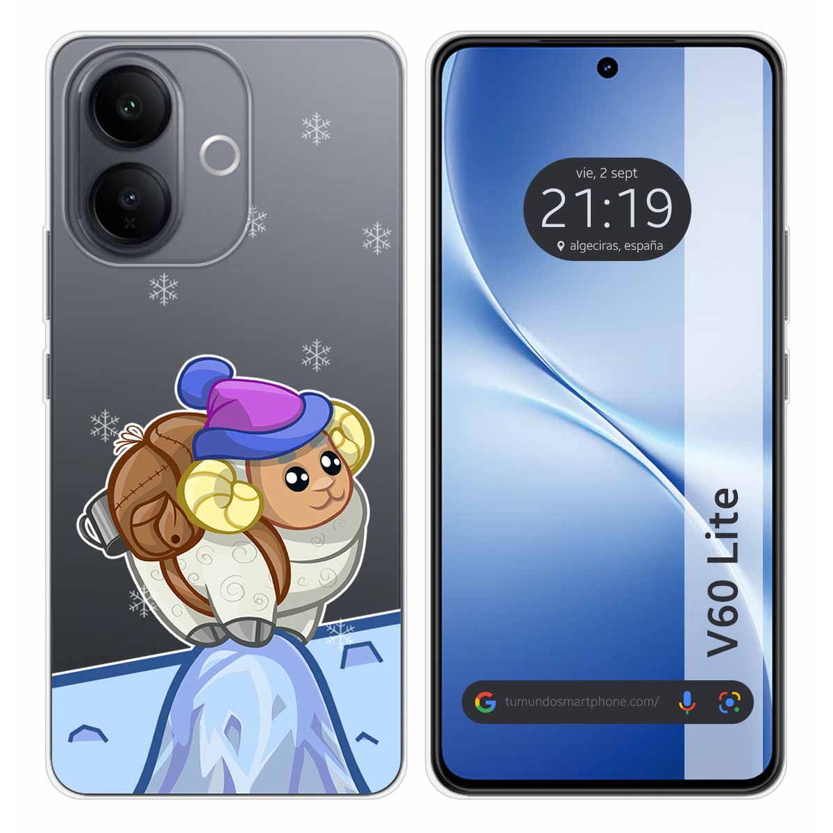 Funda Silicona Transparente para Vivo V60 Lite...