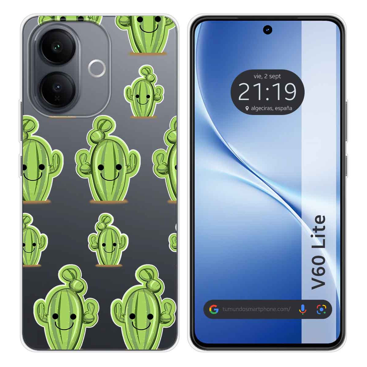 Funda Silicona Transparente para Vivo V60 Lite...