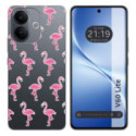 Funda Silicona Transparente para Vivo V60 Lite 5G diseño Flamenco Dibujos