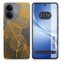 Funda Silicona Transparente para Vivo V60 Lite 5G diseño Hojas Dibujos