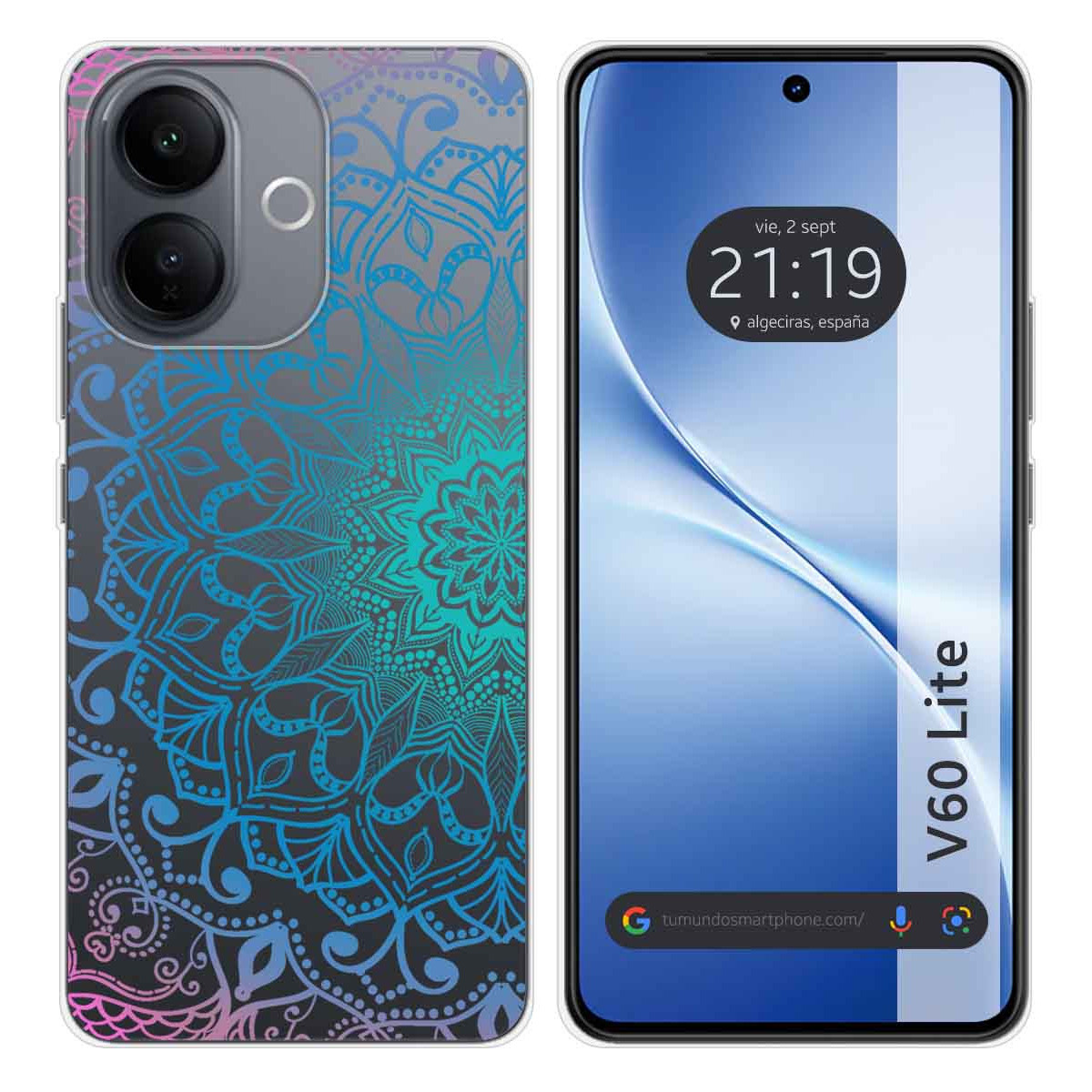 Funda Silicona Transparente para Vivo V60 Lite...