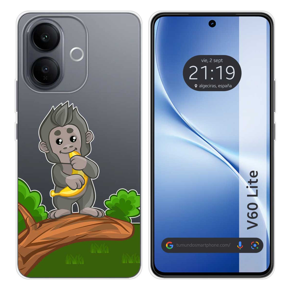 Funda Silicona Transparente para Vivo V60 Lite...