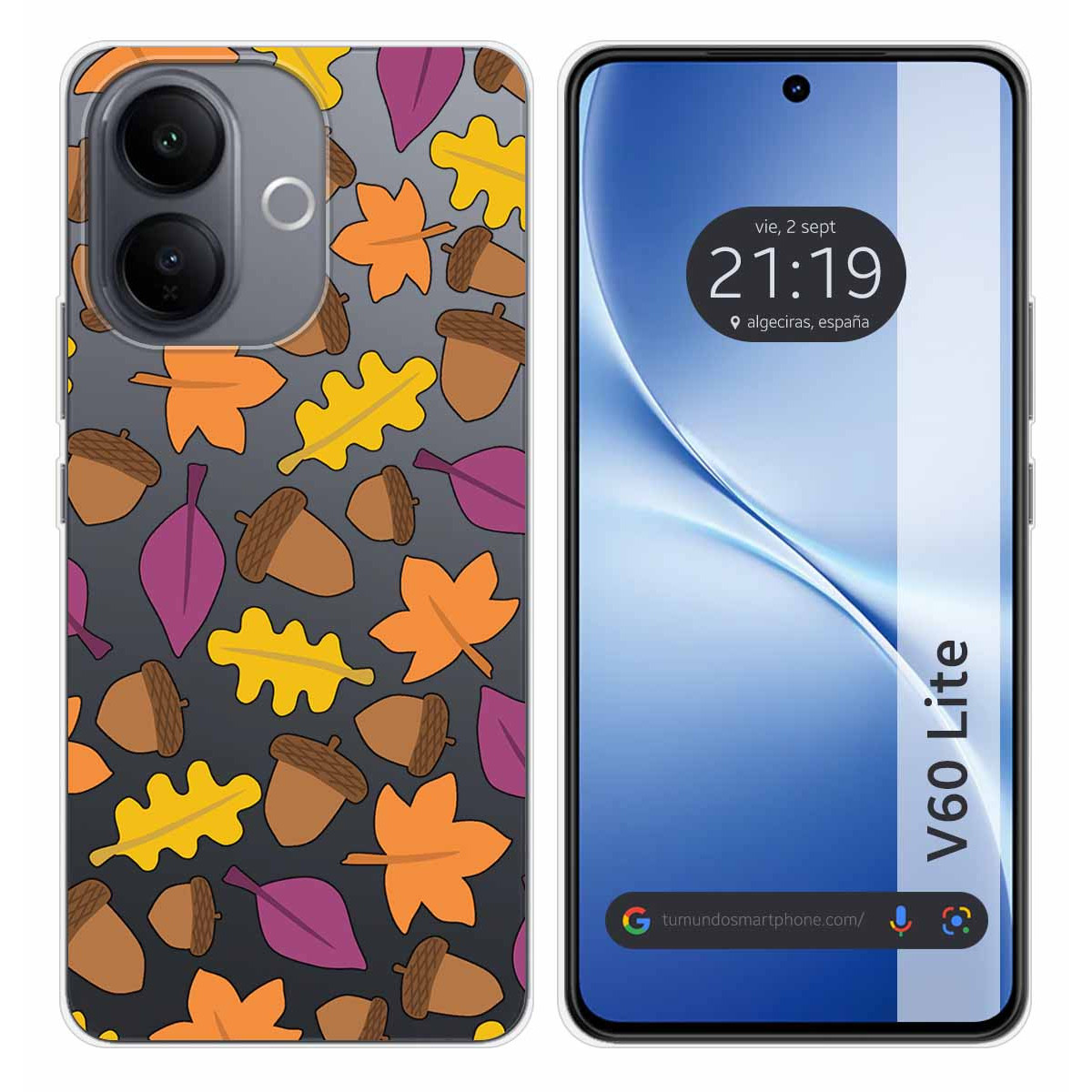 Funda Silicona Transparente para Vivo V60 Lite...