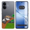 Funda Silicona Transparente para Vivo V60 Lite 5G diseño Panda Dibujos