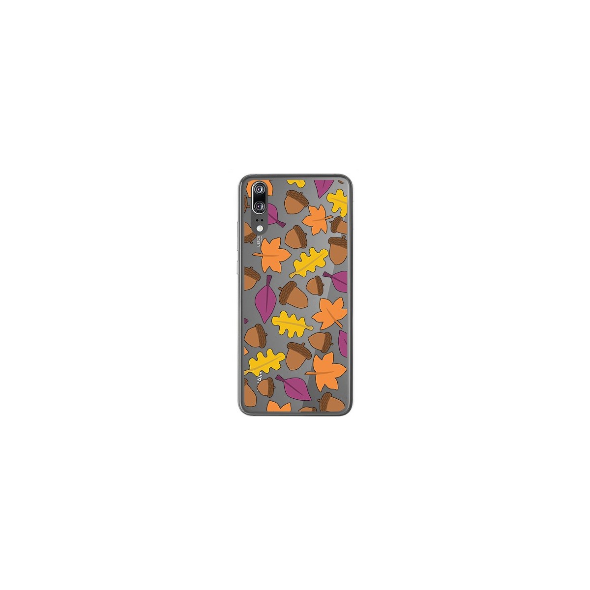 Funda Gel Transparente para Huawei P20 Diseño Otoño Dibujos