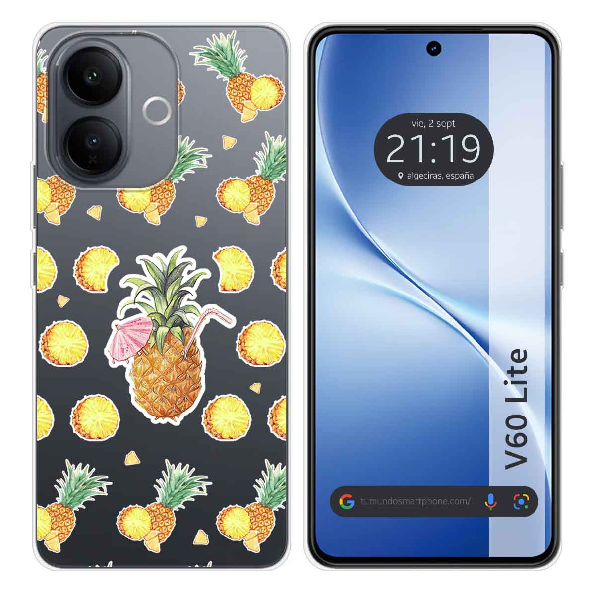 Funda Silicona Transparente para Vivo V60 Lite...