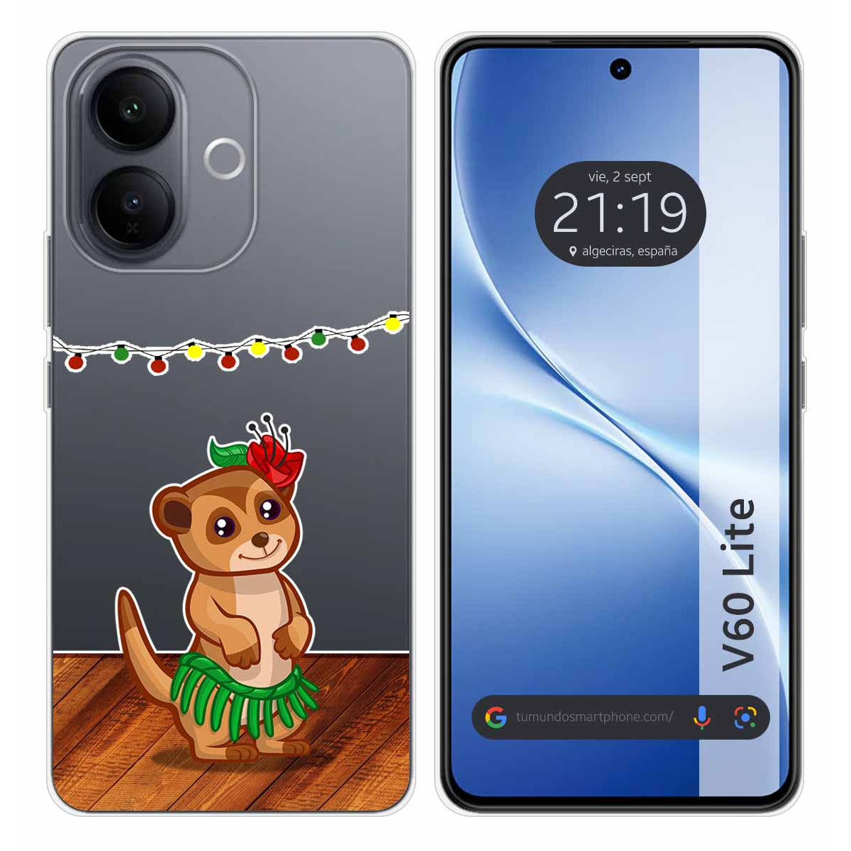 Funda Silicona Transparente para Vivo V60 Lite...