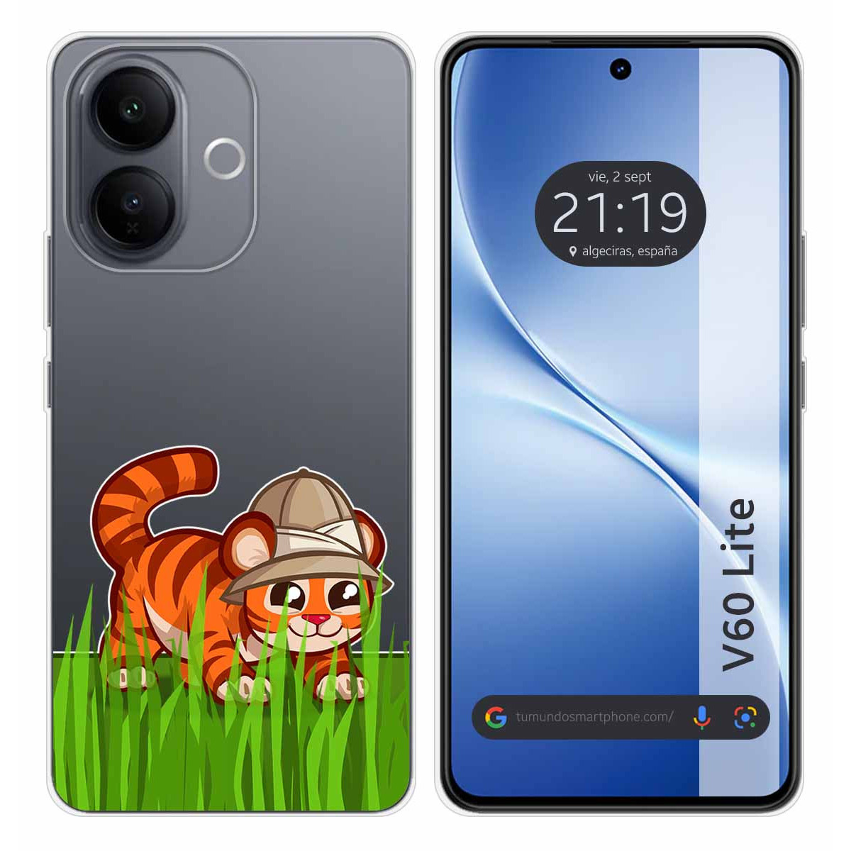 Funda Silicona Transparente para Vivo V60 Lite...