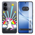 Funda Silicona Transparente para Vivo V60 Lite 5G diseño Unicornio Dibujos