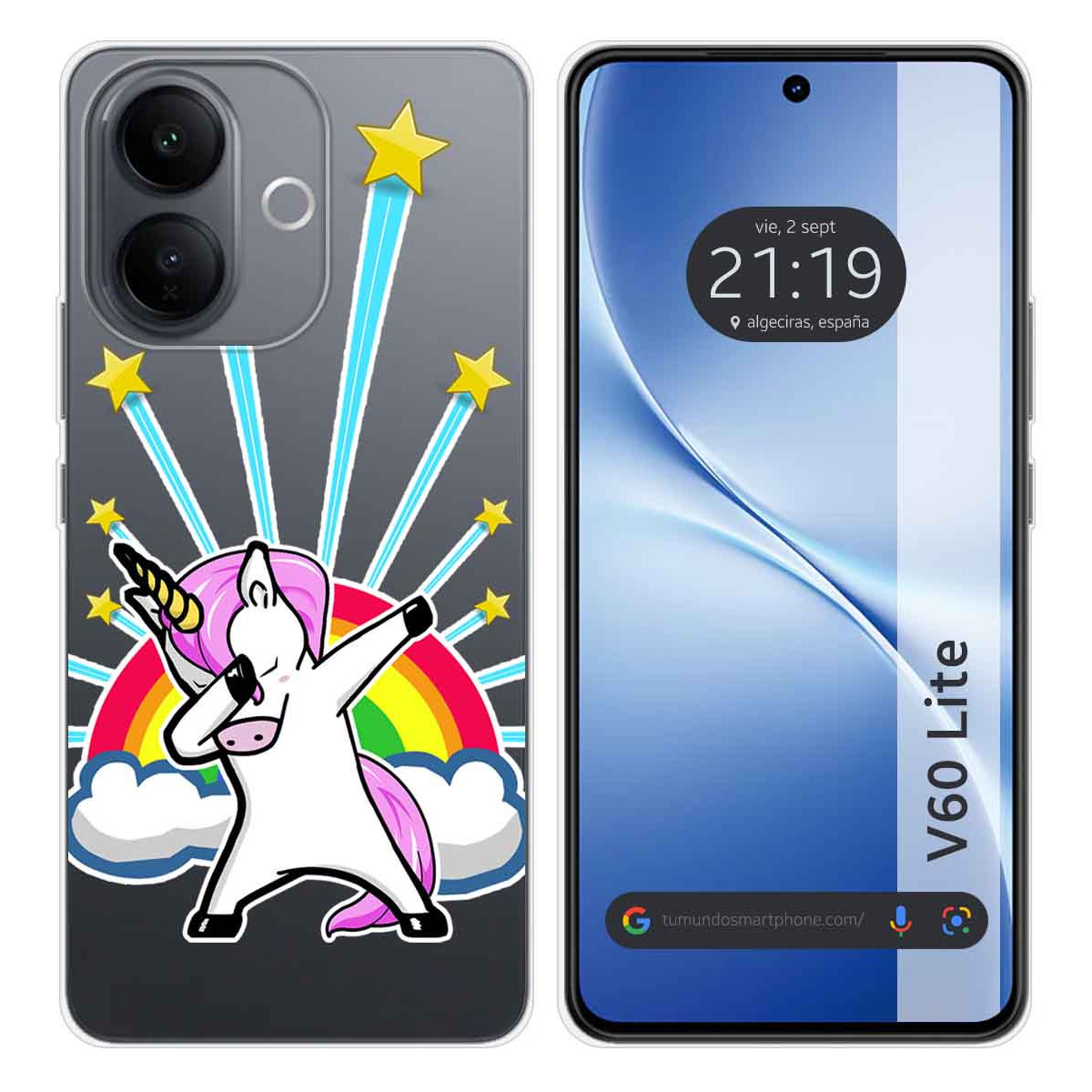 Funda Silicona Transparente para Vivo V60 Lite...