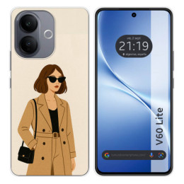 Funda Silicona para Vivo V60 Lite 5G diseño Mujer 01 Dibujos