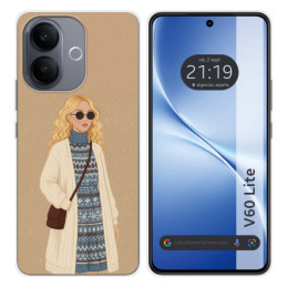 Funda Silicona para Vivo V60 Lite 5G diseño Mujer 10 Dibujos