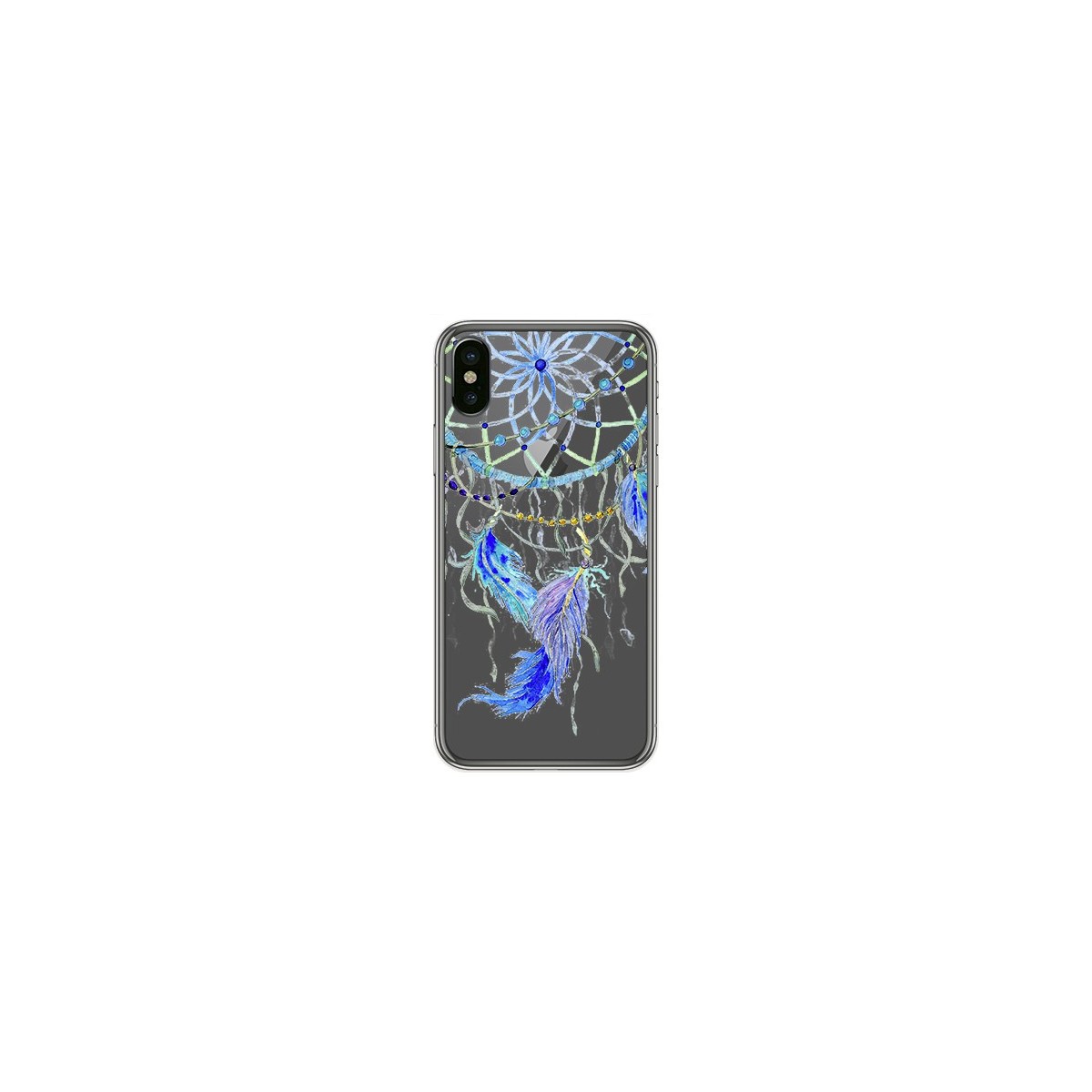 Funda Gel Transparente para Iphone X / XS Diseño Plumas Dibujos