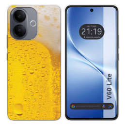 Funda Silicona para Vivo V60 Lite 5G diseño Cerveza Dibujos